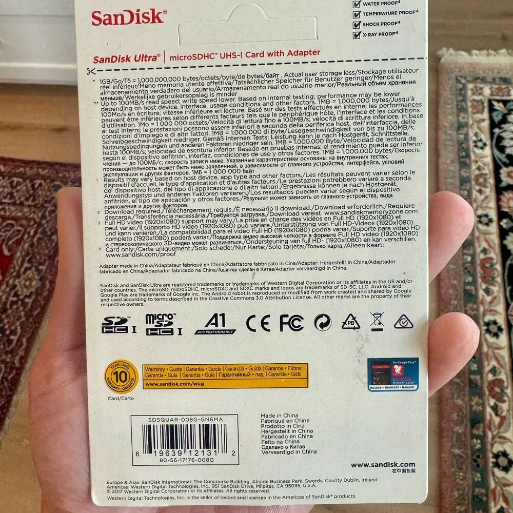 SanDisk Ultra 8GB MicroSDHC Memory Card w SD Adapter 100MB -  Pack of 2 - NEW